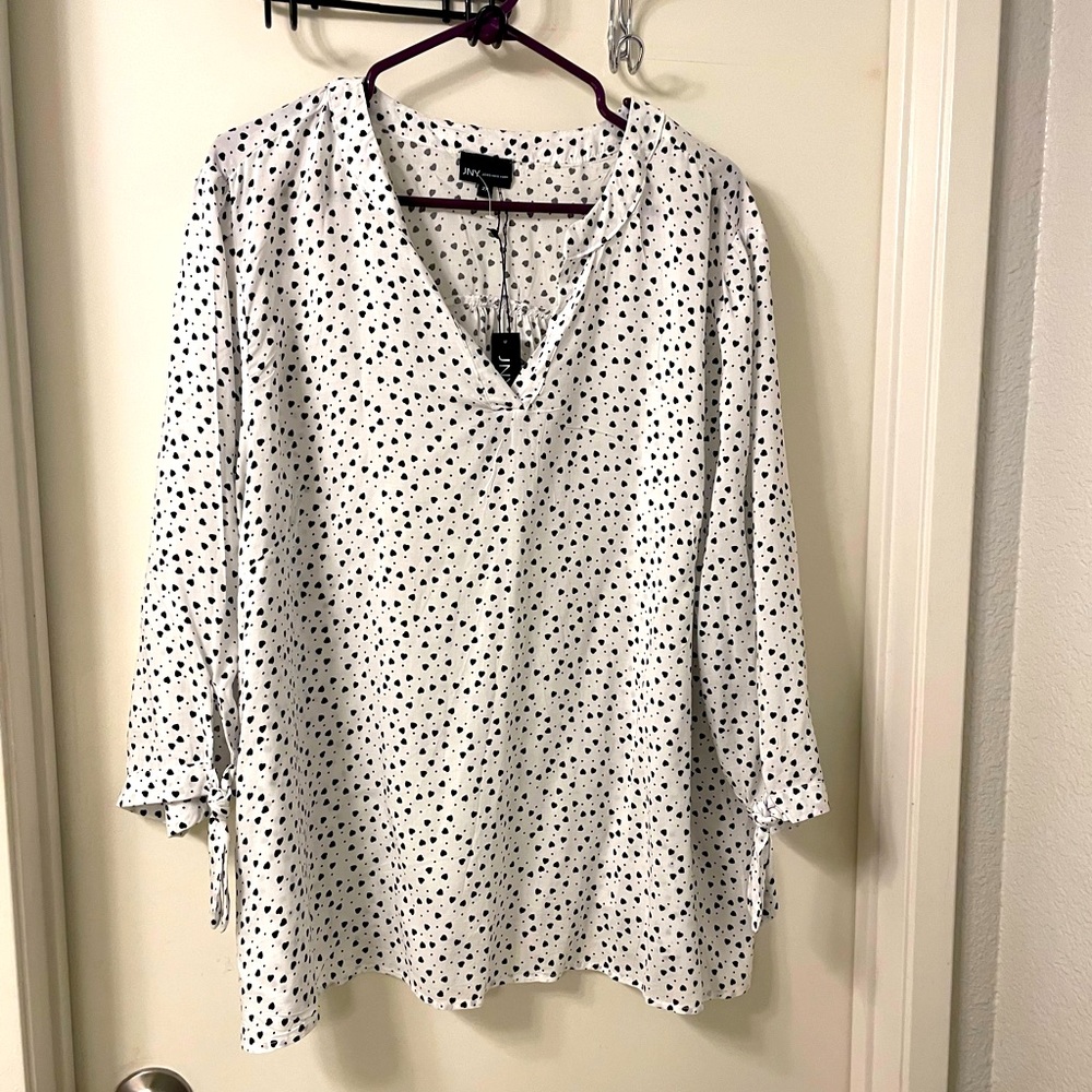 Hearts blouse by JNY